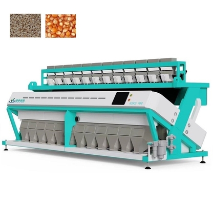 Alta produzione 12 cascate apparecchiatura di classificazione dei colori 768 canali Corn Color Sorter